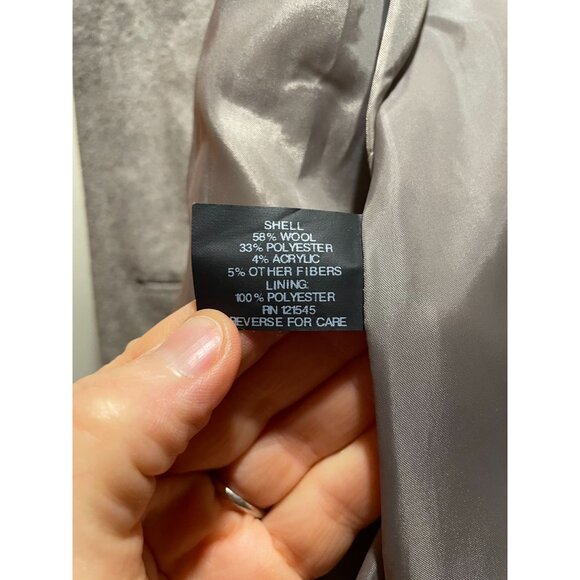 London Fog Womens Wool Blend Gray Coat 1X classic warn - Picture 7 of 7